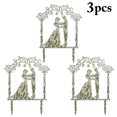 thumbnail image 2 of 3PCS Wedding Cake Topper Acrylic Couples Proposal Cake Pick Cake Decoration, 2 of 6
