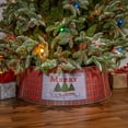thumbnail image 2 of The Gerson Company Galvanized Metal Merry Christmas Buffalo Plaid Tree Collar - N/A, 2 of 2