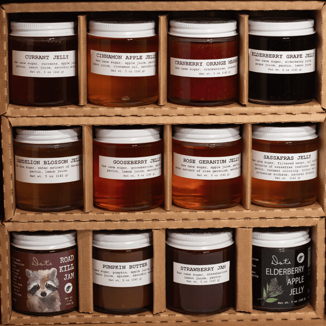 Jam & Jelly Gift Set - Assorted Unusual Gourmet Jams & Jellies 12-Pack - Sampler Pack
