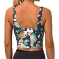 thumbnail image 3 of Haiem Labrador Retriever Dog Pattern Womens Sports Bra - U Neck Padded Low Impact Yoga Bra Workout Crop Top Gym Moisture-Wicking Workout Vest -, 3 of 9