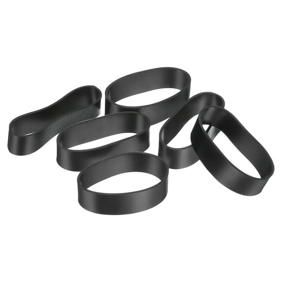 60Pcs Silicone Rubber Bands, 7mm x 20.5mm Rubber Bands Rings Cable Ties for Cord Wrapping Bag Wraps, Black