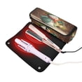 thumbnail image 3 of Hair Tool Organizer Bag with Heat Resistant Mat Removable Travel Storage Case for Hot Air Brushes Curling Irons Green-clad Snowman, 3 of 8