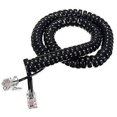 thumbnail image 1 of 5-Pack 4P4C Coiled Handset Cords, 3m Spiral Phone Cables for Landline Replacement, Black, 1 of 5