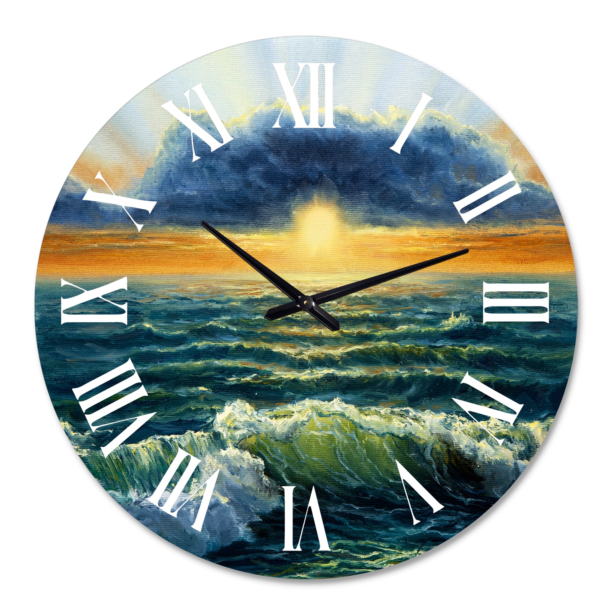Designart 1 in Coastal Wall Clock