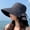 Black, variant on Women's Summer Hat for The Sun Wide Brim UV Neck Protection Solar Beach Hats Foldable Ponytail Travel Sun Panama Caps Gorras