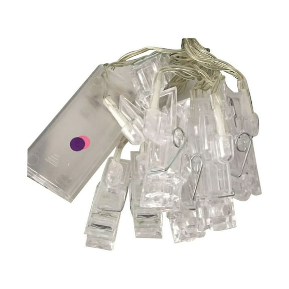 Moocorvic Photo Clip String Lights LED Battery Operated, Mini Clothes Pins for Photo, Picture Board, Hanging Picture Frames, Warm White for Pictures Bedroom Wall Party Decor 3 meter,