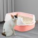 thumbnail image 5 of Caja de arena para gatos/Caja de arena abierta/Inodoro para gatos/Caja de arena para gatos con pantalla lateral para Rosa, 5 of 9