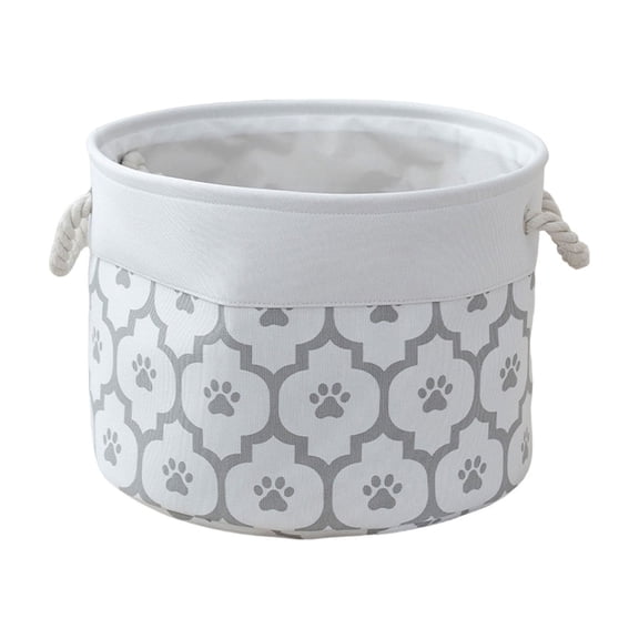 SLYNSHome Storage Basket,Small Hamper Laundry Basket Gray Small Basket with Handles Decorative Toy Storage Bin Shelf Storage Organizer