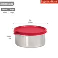 thumbnail image 2 of Contenedor de acero inoxidable Signoraware Store Well | Hermético y a prueba de fugas | Duradero y compacto | Ideal para llevar comidas, aperitivos y ensaladas | Perfecto para la oficina y actividades, 2 of 2