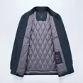 thumbnail image 4 of Chaqueta fina de invierno para hombre con forro desmontable, abrigo de algodón, abrigo informal de negocios, chaqueta gruesa, ropa de seda, 4 of 4