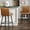Brown, variant on Counter Height Bar Stools Set of 2, Upholstered Swivel Bar Stools with Back and Metal Legs, 39.3" Seat Height Faux Leather Kitchen Counter Stool Chairs with Footrest