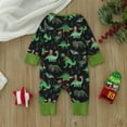 thumbnail image 7 of Bjutir Boys Girls Long Sleeve Christmas Cartoon Dinosaur Prints Pullover Romper Jumpsuit Clothes, 7 of 7