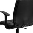 thumbnail image 3 of Mid-Back Black Quilted Vinyl Swivel Task Chair with Arms, 3 of 9