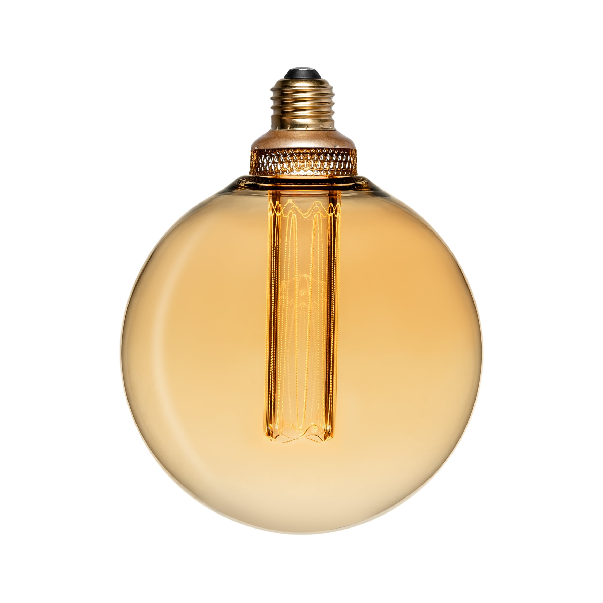 Next Glow Vintage Globe Decorative Led Light Bulbs G40 4 Watts EQ 20W E26 Base, Dimmable, Soft Warm Amber Color 120 Lumen