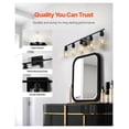 thumbnail image 3 of Bathroom Vanity Light 5-Light, 37.1 Inch Modern Wall Sconce Over Mirror - Brushed Nickel Finish - E26 Base - Makeup Lighting Fixtures, 3 of 9