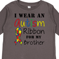 thumbnail image 4 of Inktastic I wear an Autism ribbon for my Brother Boys or Girls Long Sleeve Toddler T-Shirt, 4 of 5