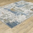 thumbnail image 2 of Woven Trends Eshford Area Rug 4518X Casual Grey 3' X 5' Modern Abstract Polyester Machine Made Stain Resistant, Family and Pet Friendly, Dining, Living Room, Bedroom, Office Rug, 2 of 3