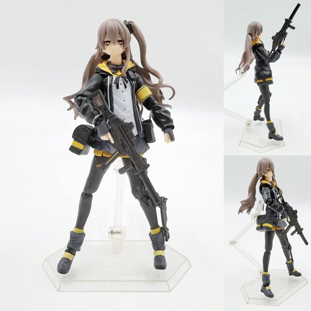 Figuarts para niñas Frontline Figma UMP45 Girl GK 5.5 "/14 cm Articulaciones Figuras de acción movibles Modelo de Anime Coleccionable Adornos Juego de Caja de Juguetes UMP45 UMP45 Xishao Juguetes