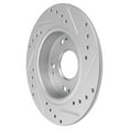 thumbnail image 5 of Detroit Axle - Rear Brake Kit for 2016-2021 Honda Civic, Drilled and Slotted Disc Brake Rotors Ceramic Brakes Pads with Hardware 2017 2018 2019 2020 Replacement: 10.24" inch Rotor, 5 of 9