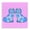 Funky Dogs Blue Pink, variant on Stupell Industries Modern Funky Glam Pooches Canvas Art, 17 x 17, by Katie Conley