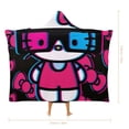 thumbnail image 2 of Hello Kitty Blanket Hoodie, Wearable Blanket, Cloak Hooded Throw Blanket, Soft Warm Fluffy Blankets for Bed Couch Sofa, 2 of 8