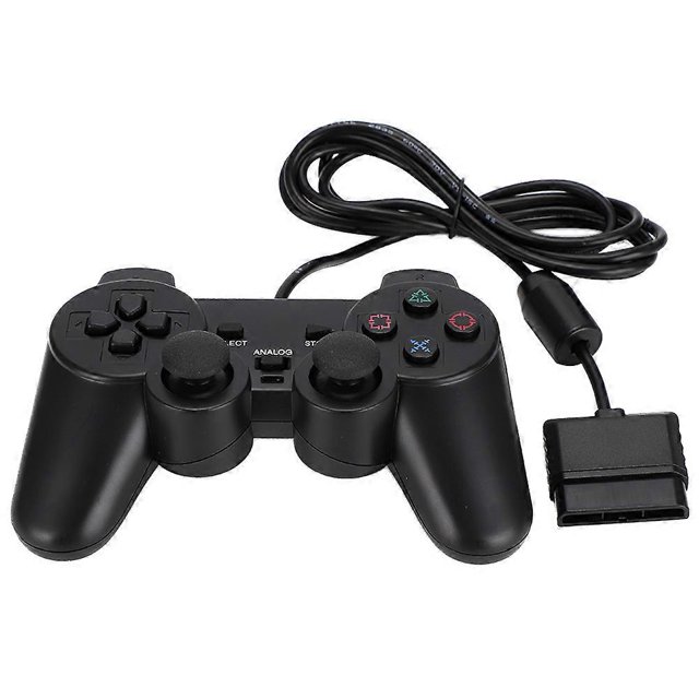 Manette de jeu filaire à double moteur, très sensible, pour console PS2