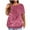 Hot Pink, variant on Teissuly Women Fashion Casual Printing Shirts Short Sleeve Loose Plus Size Tee Tops Round Neck Tunic Blouse