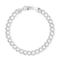 thumbnail image 2 of 925 Sterling Silver 6mm 8 Inch Double Link Chain Charm Bracelet, 2 of 6