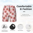 thumbnail image 5 of Haiem Floral Strawberr Mens Swim Trunks with Compression Liner 2 in 1 Swimming Shorts Stretch Swimwear Quick Dry,Board Shorts-XX-Large, 5 of 9