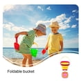 thumbnail image 3 of Bewildely Camping senderismo portátil niños cubo de agua niños playa jardín parque infantil cubos de arena plegables de gran capacidad Juegos de césped Púrpura Amarillo Bewildely FN012302-05, 3 of 6