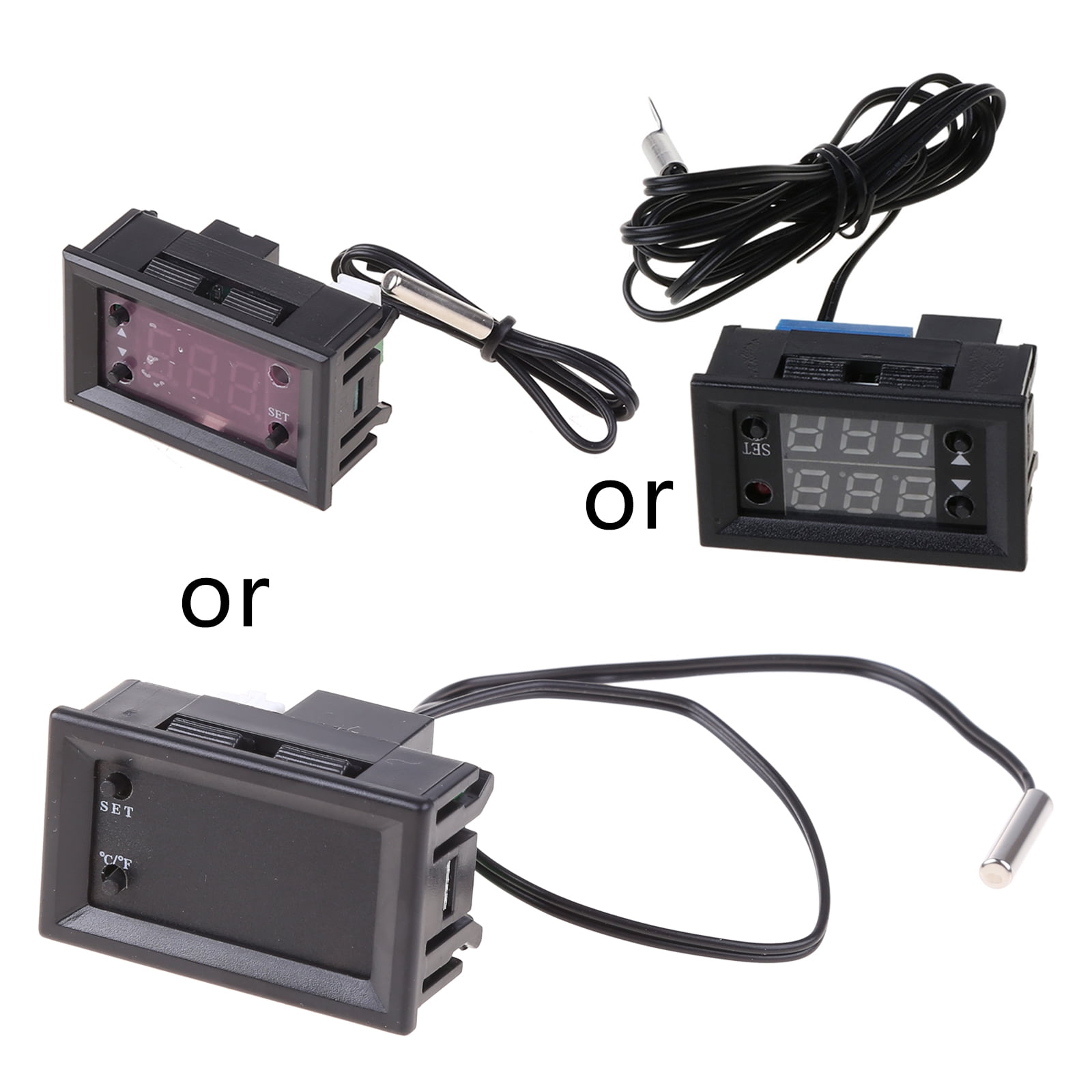 W2810 DC12V 20A Digital Thermostat Temperature Controller Red Display ...