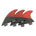 thumbnail image 1 of Upsurf Surfboard Tri Fin Double Tabs Fins Carbon S/M Size Thruster Set (Red G5), 1 of 4