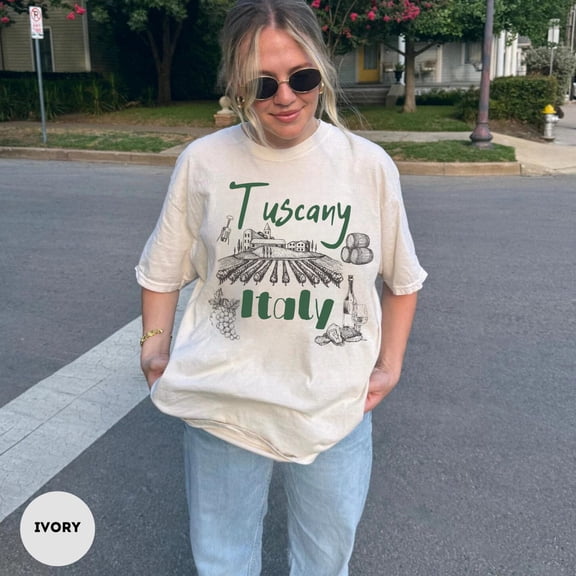 Velto Tuscany Italy Graphic T-Shirt Winery Souvenir Travel Vacation Gift Style, Full Size S-5XL