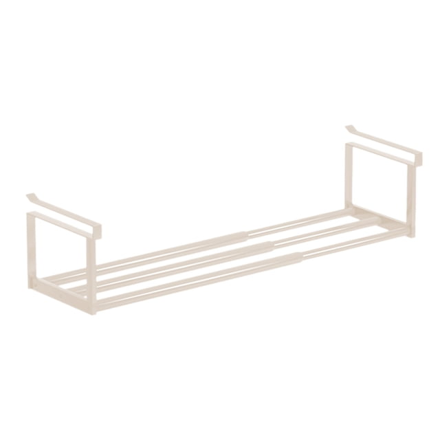 Armoire de Rangement de Salle de Bain Support Suspendu Rétractable pour Pantoufles en Acier Inoxydable 40 à 70 cm Largeur Réglable Profondeur 20 cm Hauteur 10 cm