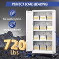 thumbnail image 5 of 61" Tall Metal Garage Storage Cabinet with Wheels and Locking Doors and Tall Rolling Steel Tool Cabinet with 3 Adjustable Shelves for Garage,Home,Office,Shop (White), 5 of 12