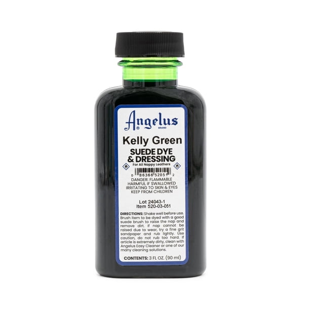 Tinte para gamuza Angelus Kelly Green, 90 ml, líquido premium
