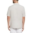 thumbnail image 2 of Cafe Luna Men's and Big Men's Short Sleeve Linen-Cotton Tuck Panel Woven Shirt, Sizes S-5XL, 2 of 4