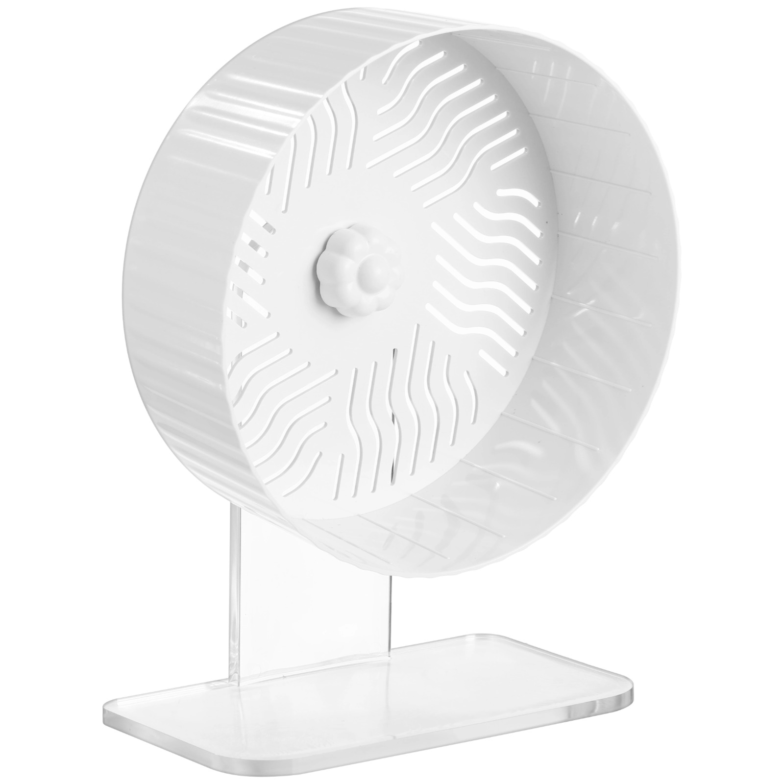 Hamster Exercise Wheel, Silent Hamster Wheel with Acrylic Stand, Space-Saving Running Wheel, Quiet Spinning Wheel, Great for Guinea Pigs, Gerbils