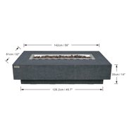 Elementi Hampton 56 Fire Table - Dark Gray, Natural Gas