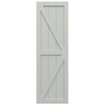 thumbnail image 5 of Ekena Millwork 12"W x 58"H True Fit PVC Two Equal Panel Farmhouse Fixed Mount Shutters w/ Z-Bar, Hailstorm Gray (Per Pair - Hardware Not Included), 5 of 9