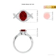 thumbnail image 5 of ANGARA Oval Lab Grown 2 Ct Ruby Criss Cross Shank Engagement Ring with Accents for Women in 14K White Gold (Size-9x7mm) | July Birthstone, Anniversary, Jewelry Gift for Women | Lab-Grown Ruby Ring, 5 of 8