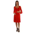 thumbnail image 6 of Women's Maternity Split-Sleeve Cross Fabric Dress, 6 of 7
