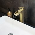 thumbnail image 6 of Concorde Single Hole, Single-Handle, High Arc Waterfall, Bathroom Faucet in Brushed Gold, 6 of 12