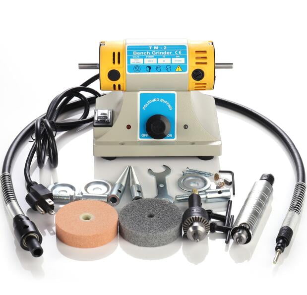 110V Jewelry Rock Gem Polishing Buffer Machine Bench Lathe Polisher