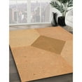 thumbnail image 3 of Ahgly Tapis Rond Lavable en Machine Intérieur Transitionnel Jaune Orange, 8 Pieds Rond, 3 of 7