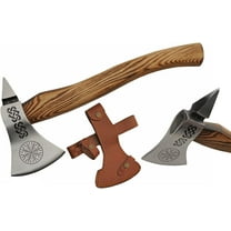 SZCO 16" Lucky Love Celtic Axe with Leather Sheath