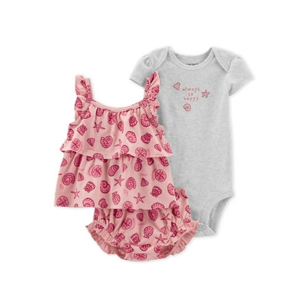

Carter s Child of Mine Baby Girl Shorts Outfit Set Sizes 0-24M