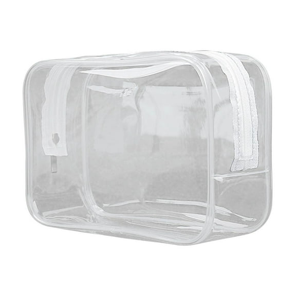 WNEXOPE Clear Cosmetic Makeup Bag Toiletry Bag, Large Waterproof Transparent Clear Travel Bag for Toiletries, Transparent PVC Zipper Tote Bag