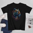 thumbnail image 4 of Colorful Tiger T-shirt Fluorescent short sleeve Unisex tees T-shirt Art gift shirt Mexicana, 4 of 5