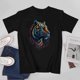 thumbnail image 4 of Colorful Tiger T-shirt Fluorescent short sleeve Unisex tees T-shirt Art gift shirt Mexicana, 4 of 5